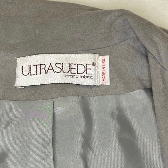 VTG 1970s Ultrasuede Full Length Coat Women's 8 | Light Gray | Made in USA | EUC - Picture 7 of 14